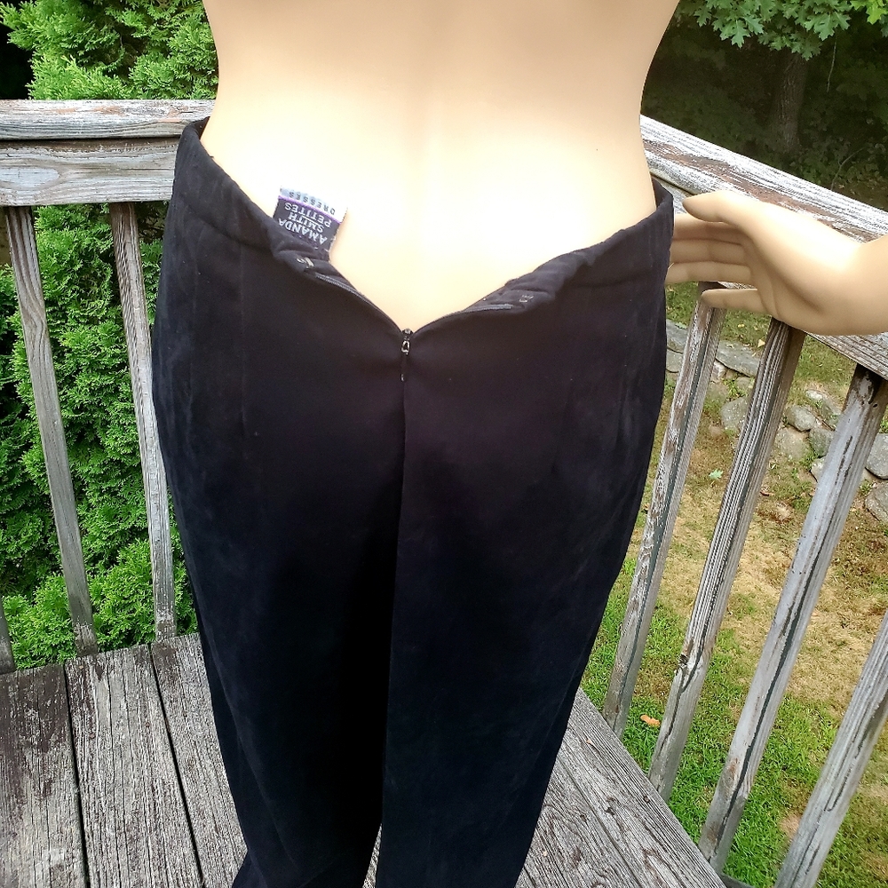 Amanda Smith Petites Dresses 2 pc Suit Jacket & Pants Black & Cream Size 8P - Picture 10 of 16